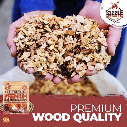 BBQ Smoking Wood Chips For Food 150g Smoker Chunks | Apple Hickory Walnut Cherry