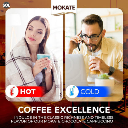60-120 Mokate Gold Cappuccino Coffee Sachets | Classic Chocolate Instant Sticks