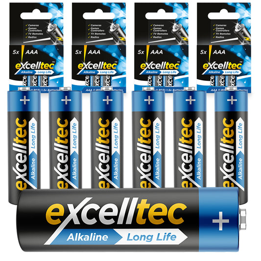 20pk AAA Batteries - Alkaline x 1.5V Battery | Heavy Duty Power Long Expiry