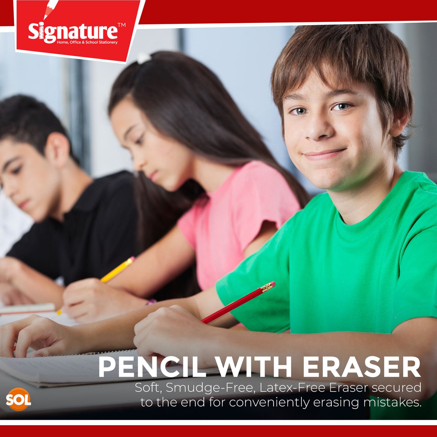 16-96 Strong HB Pencils with Eraser Rubber Tips Office School Drawing Art Craft