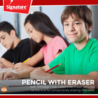16-96 Strong HB Pencils with Eraser Rubber Tips Office School Drawing Art Craft