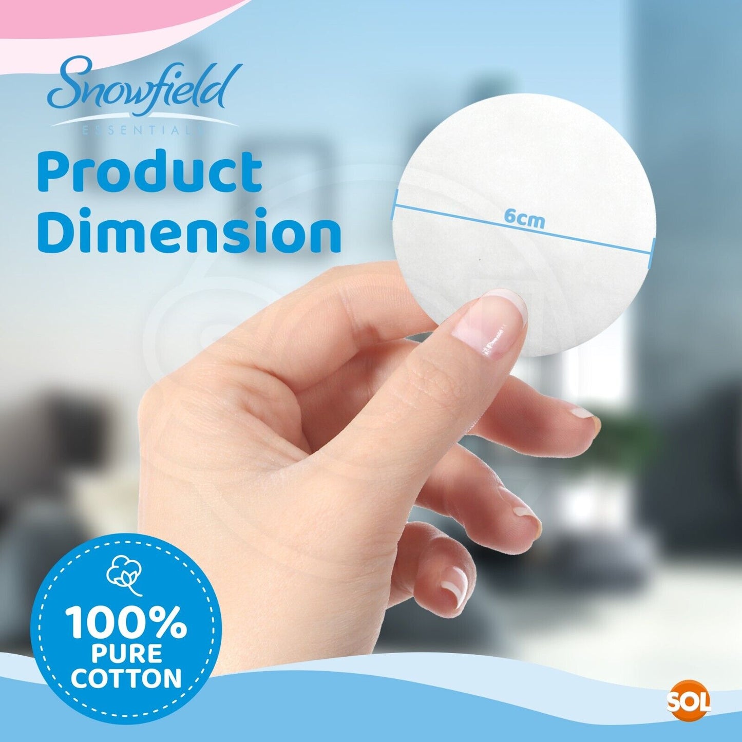 Cotton Wool Pads Face Baby Cosmetic | 600-2400 Pack