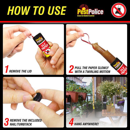 Fly Catcher Insect Trap Killer Bug Flies Wasp Sticky Paper Strong Glue Roll Tape