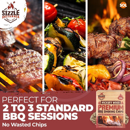 BBQ Smoking Wood Chips For Food 150g Smoker Chunks | Apple Hickory Walnut Cherry