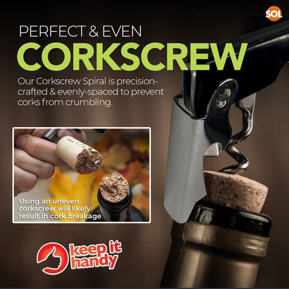 Metal Bottle Opener | Beer Bar Wine Corkscrew Professional Waiters Friend Tool