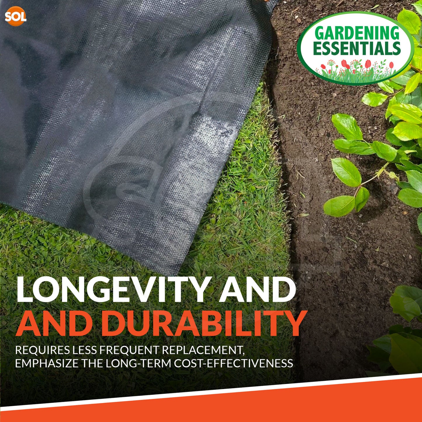 Heavy Duty Weed Control Fabric Membrane | 1.5M x 1.5M Ground Cover