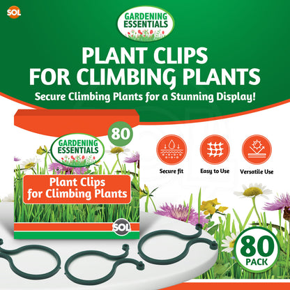 80-160 Garden Plant Rings Ties Twisty Flexible Plastic Greenhouse Support Clips
