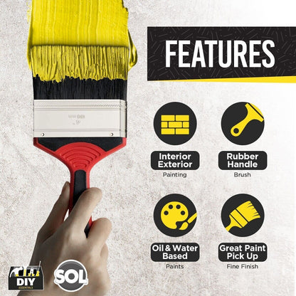 Paint Brush 4 Inch | Wall & Fence Decorating Set | 2 Pack