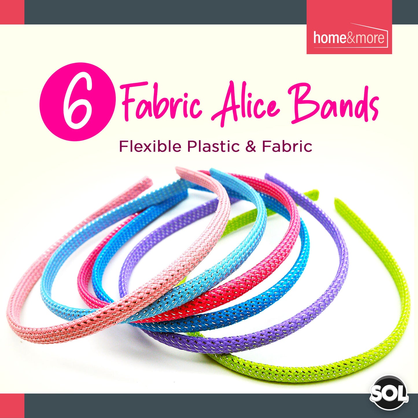 6 Pack Fabric Alice Bands Durable Hair Headbands Hairband For Girls Women Ladies