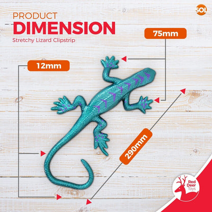 XL 29cm Stretchy Lizard Toy Animals Scaly Reptiles | Kids Party Bag Fillers Loot