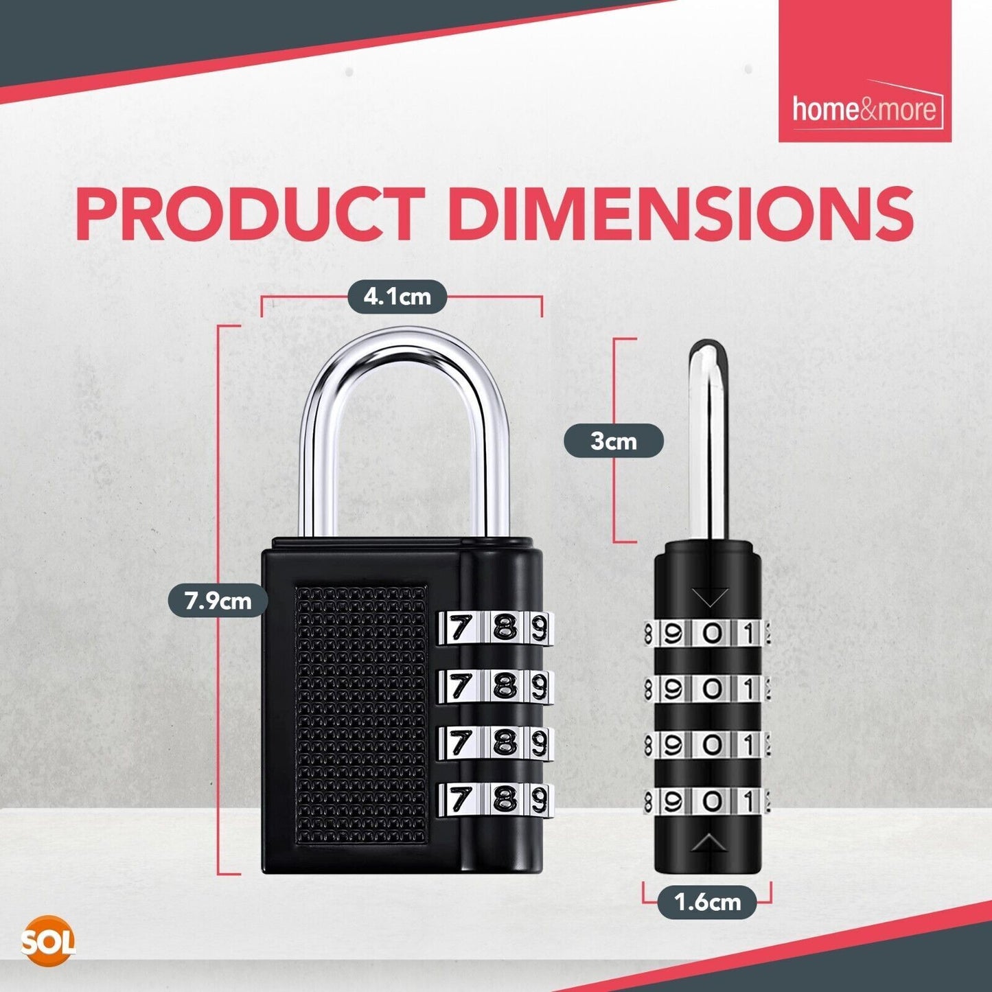 3pk-4pk Four Digit Combination Padlock Heavy Duty Outdoor Lock Gym Travel Luggage Locker