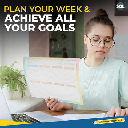 Weekly Planner Pad Daily To Do Food Meal List Organiser 52 Tear Off Sheets Notes
