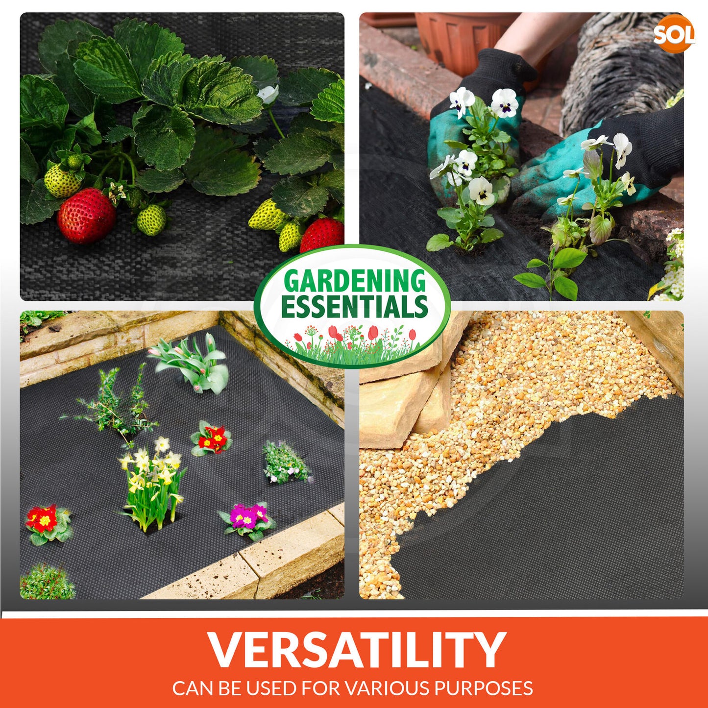 Heavy Duty Weed Control Fabric Membrane | 1.5M x 1.5M Ground Cover