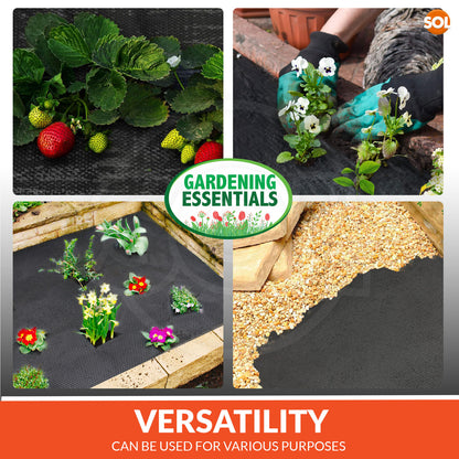 Heavy Duty Weed Control Fabric Membrane | 1.5M x 1.5M Ground Cover