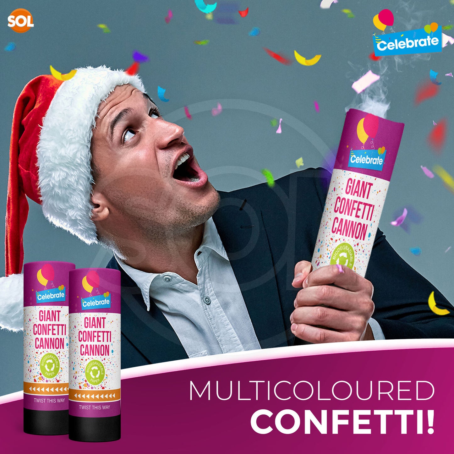 Confetti Cannons 8-48pk - Ideal for NYE!