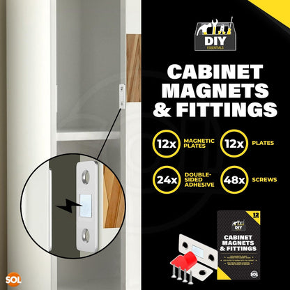12-24 Sets Very Strong Magnetic Cabinet Door Catches Magnet Cupboard Catch Latch