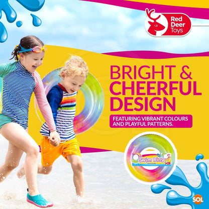 Kids Inflatable Swim Ring Swimming Pool Float Aid Beach Toy for Children 4-10Yrs
