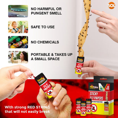 Fly Catcher Insect Trap Killer Bug Flies Wasp Sticky Paper Strong Glue Roll Tape