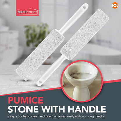 2-4 Pumice Stone with Handle | Long Stick for Toilet Cleaning Bowl Brush Cleaner