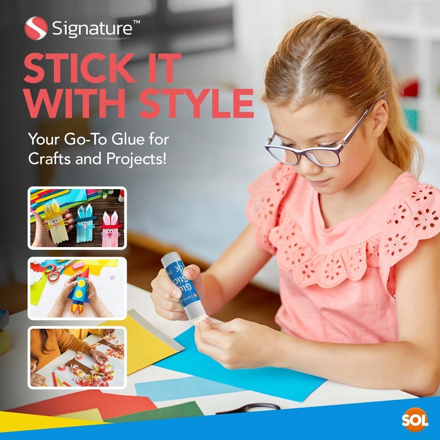 16-48pk Kids Glue Sticks School 9g 21g Washable Non Toxic Home Office Craft Bulk