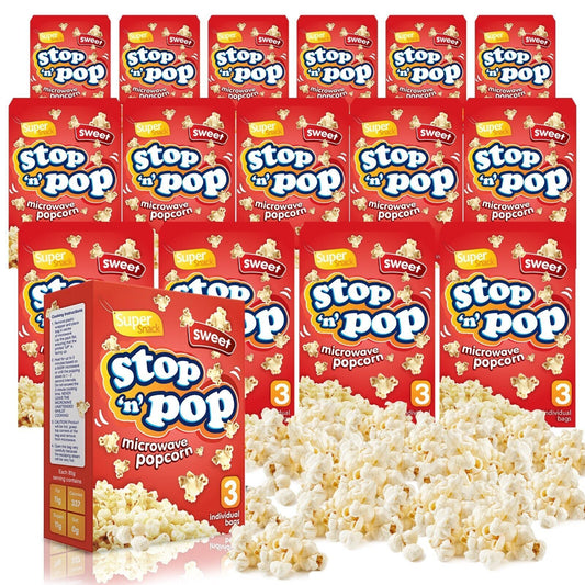 48 x85g Microwave Popcorn Sweet Salted Butter Flavour Movie Cinema Theatre Party