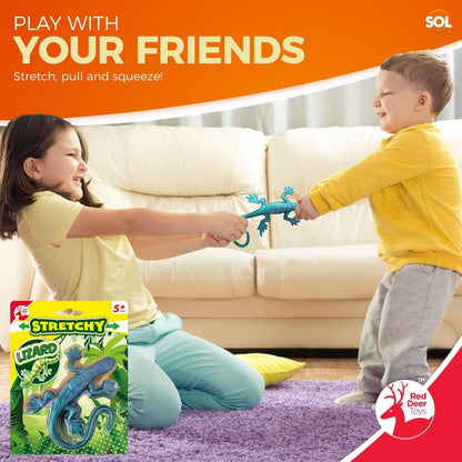 XL 29cm Stretchy Lizard Toy Animals Scaly Reptiles | Kids Party Bag Fillers Loot