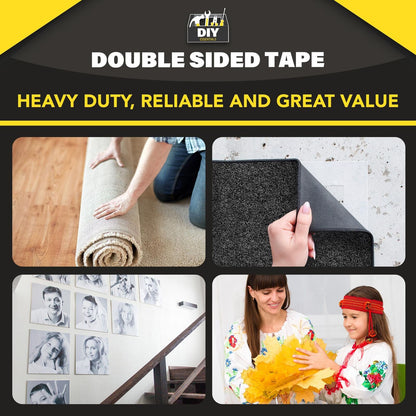 30M Double Sided Adhesive Tape | 3x 10M x48mm Clear Sticky Tape Strong DIY Craft