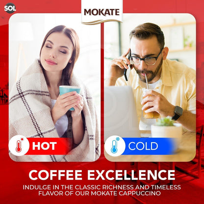 60-120 Mokate Gold Cappuccino Coffee Sachets | Classic Chocolate Instant Sticks