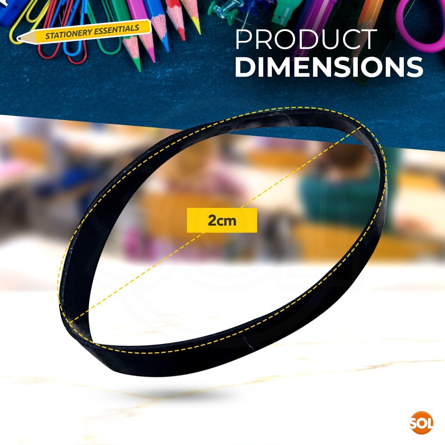 Mini Black Hair Elastics Rubber Bands Braids Plaits | 2500 Pack