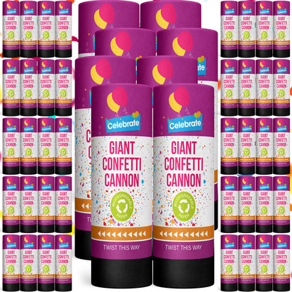 Confetti Cannons 8-48pk - Ideal for NYE!