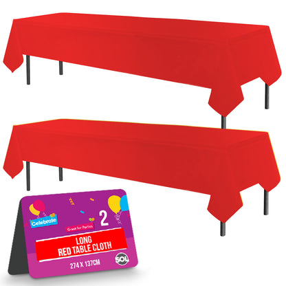 Plastic Rectangular Table Cloth Covers | Wipe Clean Party Tablecloths Disposable