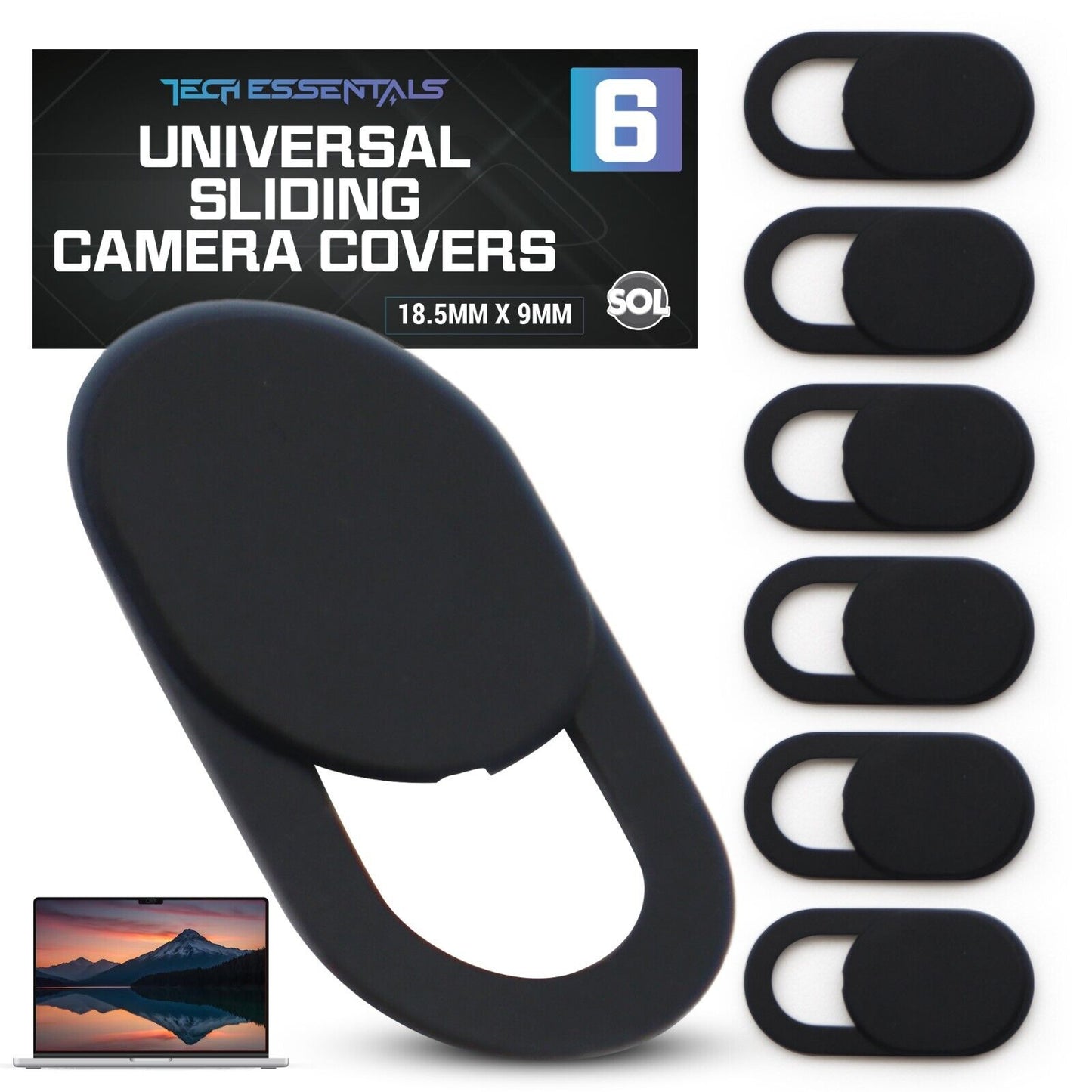 6-12X Webcam Cover Slider Laptop Ultra Thin Camera Privacy Security Tablet Phone