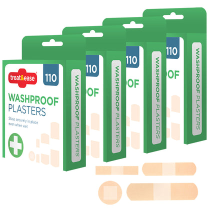 440 Assorted Washproof Plasters Waterproof Breathable Adhesive First Aid Healing