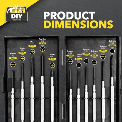 11 Mini Precision Screwdriver Set Kit Repair Tool Phone Glasses Watch Jewellers