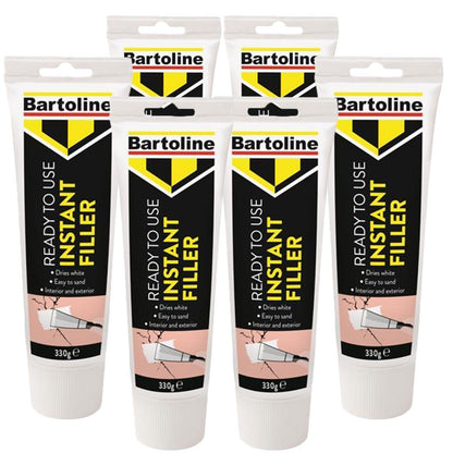 6x330g 1.9KG Ready Mixed All Purpose Filler Tube Instant White Interior Exterior