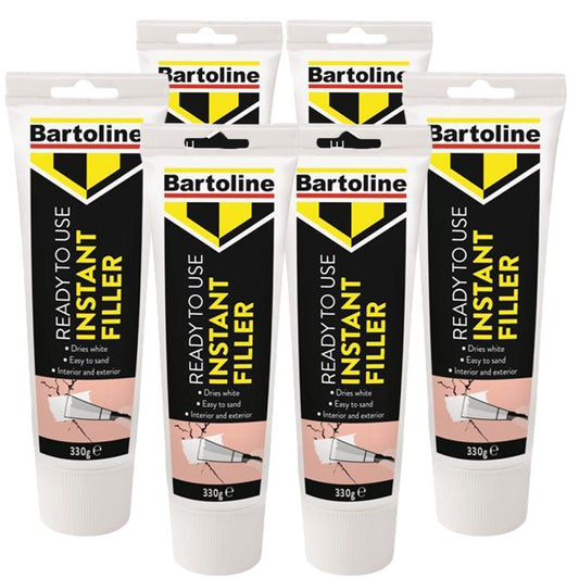 6x330g 1.9KG Ready Mixed All Purpose Filler Tube Instant White Interior Exterior