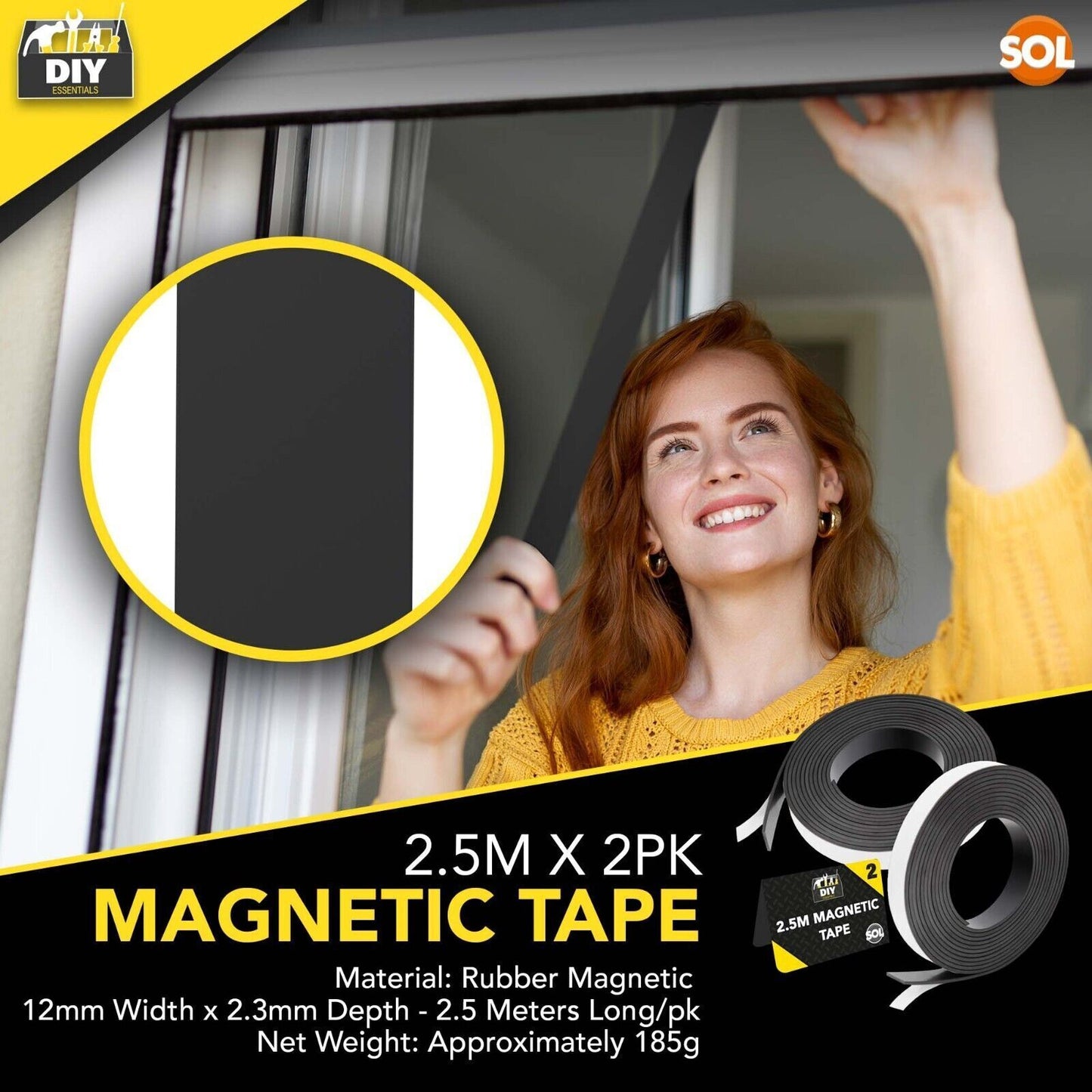 5-7.5M Magnetic Tape Self Adhesive Flexible Magnet Strips 12mm x 2mm Anisotropic