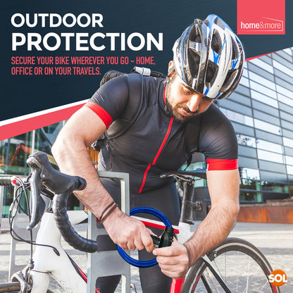 Bike Lock Cable with Keys | 650mm Heavy Duty Strong Steel Bicycle Security Chain