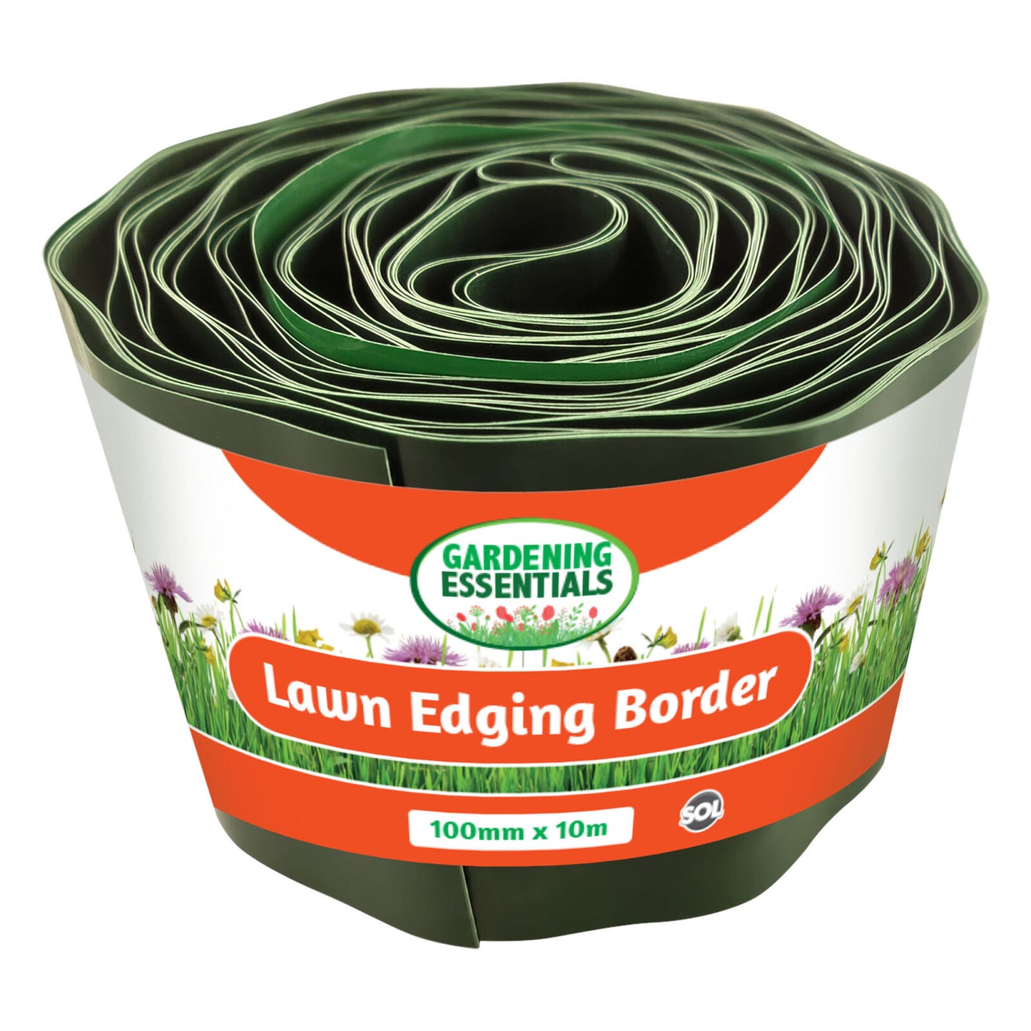 10M-50M Lawn Edging Border Flexible Green Plastic Garden Roll Wall Fence Path
