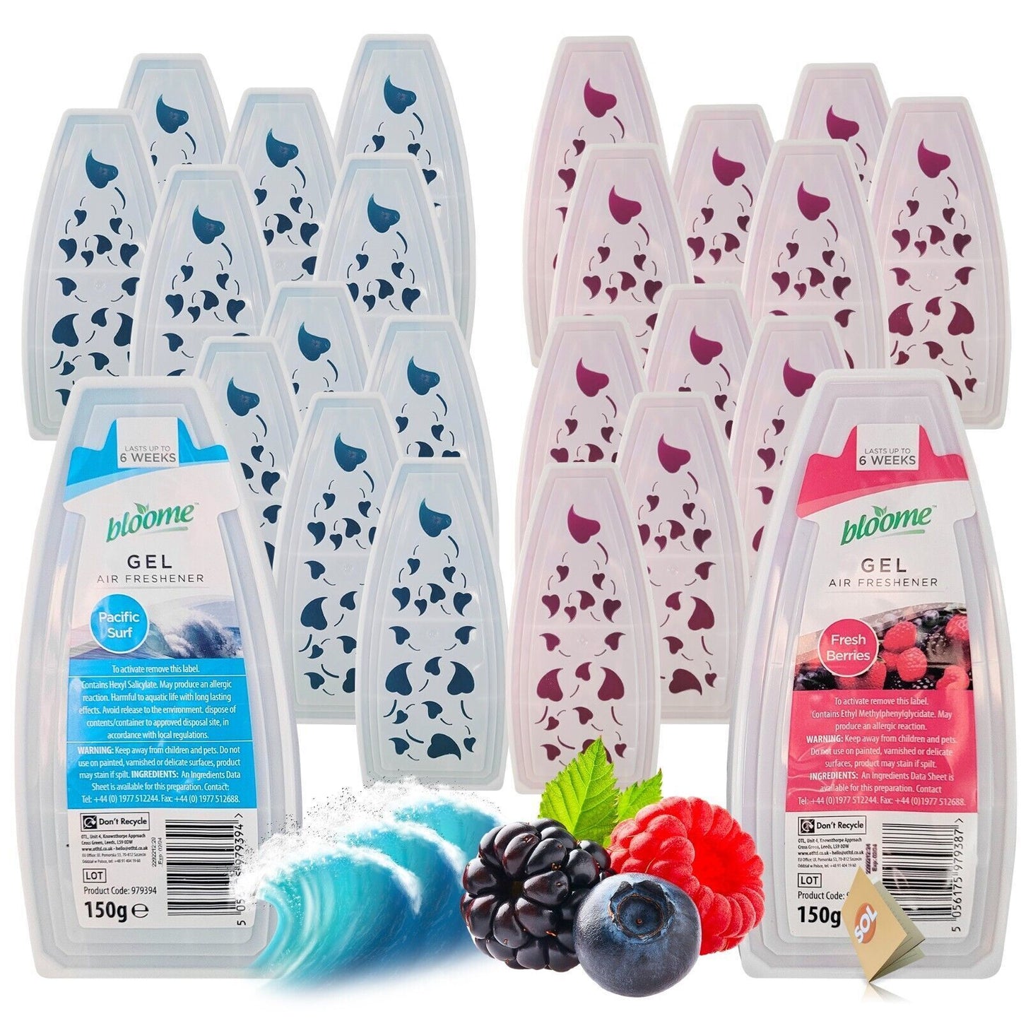 12-24 Solid Gel Air Freshener 150g | Bathroom Home Room Freshner Scent Fragrance
