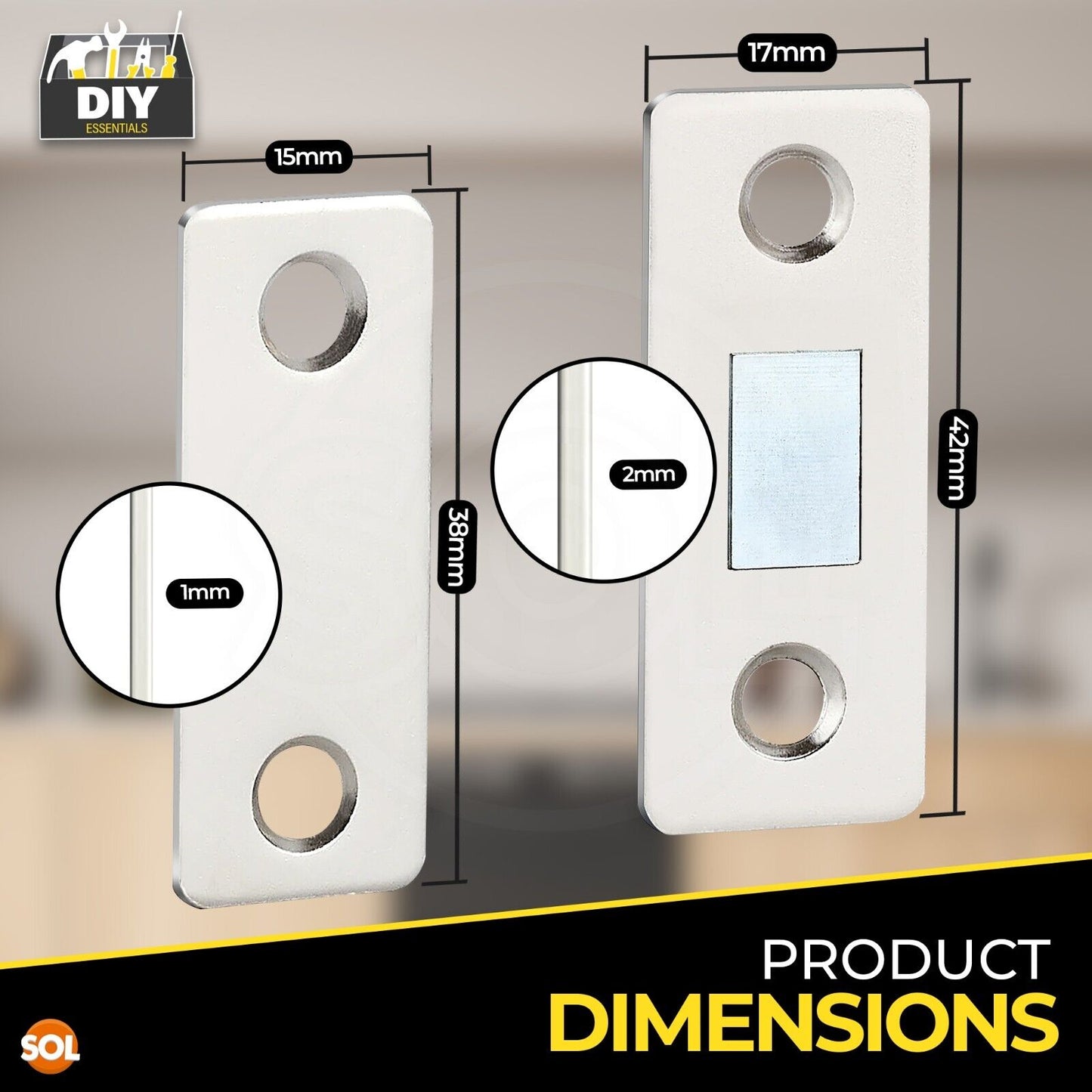 12-24 Sets Very Strong Magnetic Cabinet Door Catches Magnet Cupboard Catch Latch
