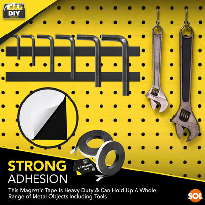 2.5M Magnetic Tape Self Adhesive | Flexible Magnet Strips 12mm x 2mm Anisotropic