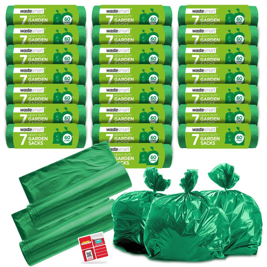 168-336PK Garden Sacks Heavy Duty 60L | Strong Green Waste Refuse Rubbish Bags