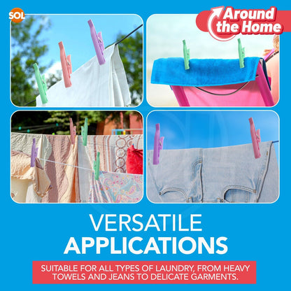 48-96pk Jumbo Clothes Pegs | Strong Plastic Laundry Clips Airer Dry Washing Line