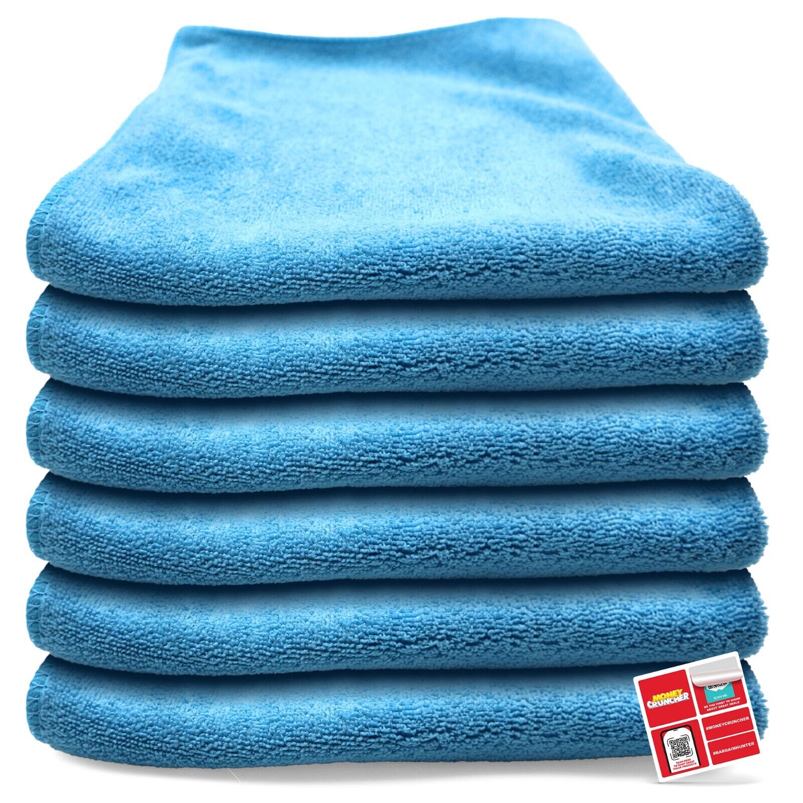 6-15pk Microfibre Cloths 40x40 Cleaning Drying Kitchen Window Car Cleaning Large