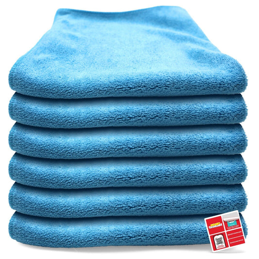 6-15pk Microfibre Cloths 40x40 Cleaning Drying Kitchen Window Car Cleaning Large