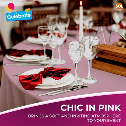 3-6 Plastic Table Covers Round 1.4M Tablecloth Disposable Wipe Clean Party Cloth