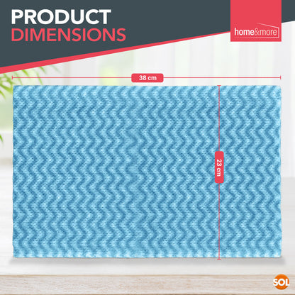 100 All Purpose Cleaning Cloths Blue Home Kitchen Hygienic Quality Wipes J Type