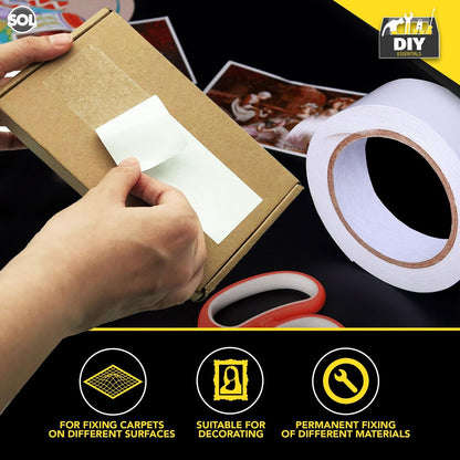 30M Double Sided Adhesive Tape | 3x 10M x48mm Clear Sticky Tape Strong DIY Craft
