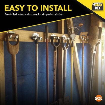 15pk Tool Hooks & Screws | Garage Garden Shed Wall Bike Hanging Storage Utility